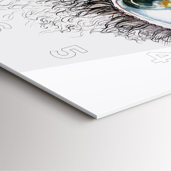 Kwadratowy zegar Rysunek ludzkiego oka