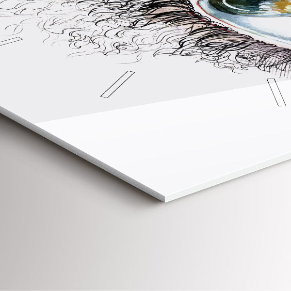 Kwadratowy zegar Rysunek ludzkiego oka