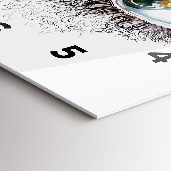 Kwadratowy zegar Rysunek ludzkiego oka