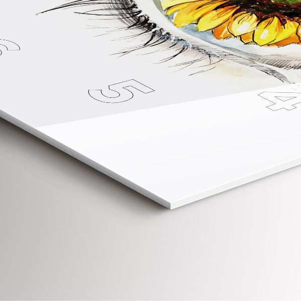 Kwadratowy zegar Kwiat słonecznika w oku