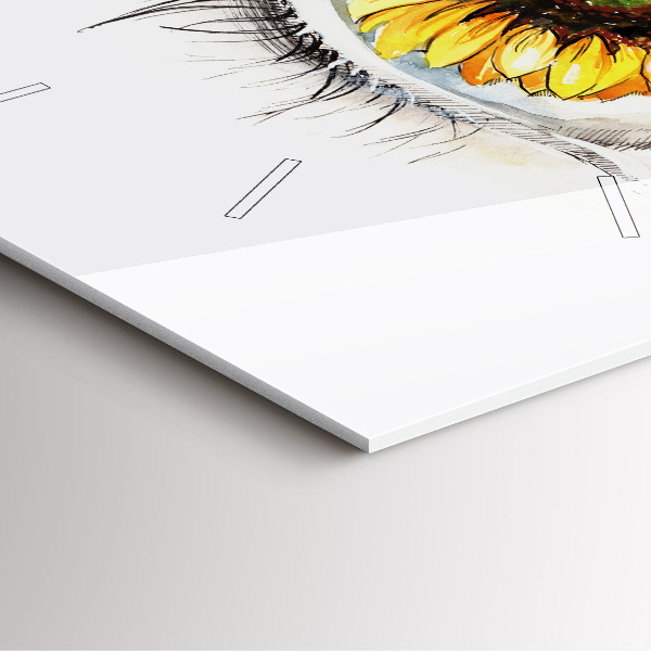 Kwadratowy zegar Kwiat słonecznika w oku