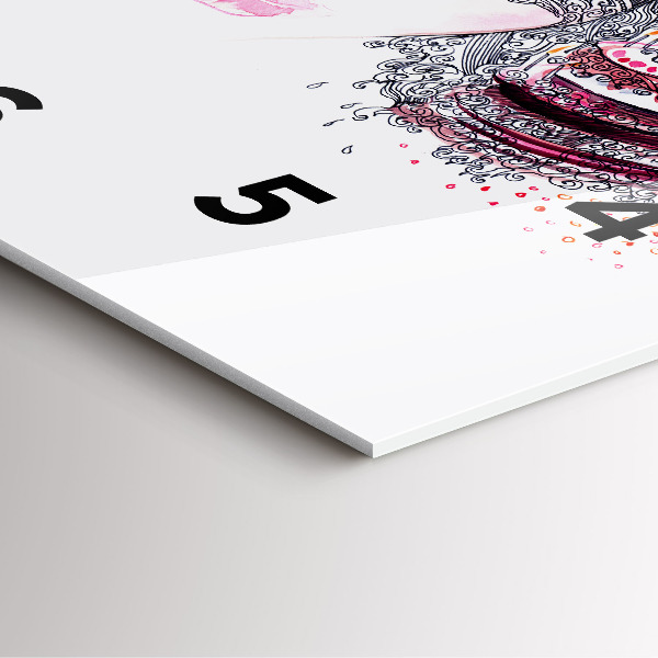 Kwadratowy zegar Słodka kobieta z ciastem