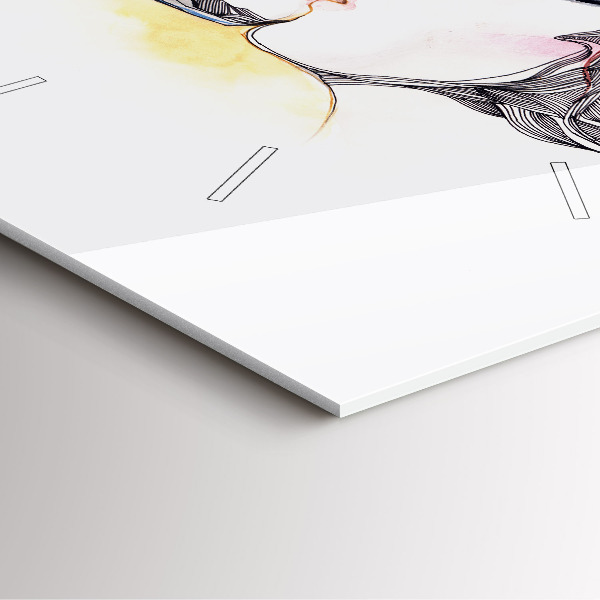 Kwadratowy zegar Rysunek miłosny pocałunek