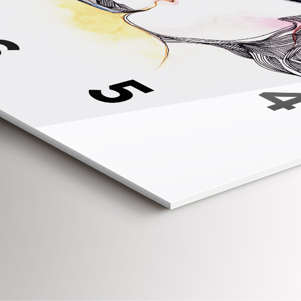 Kwadratowy zegar Rysunek miłosny pocałunek