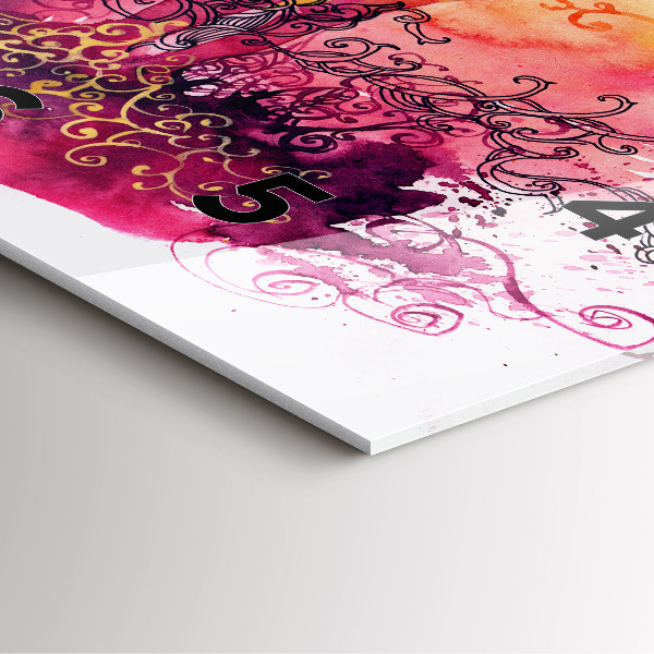 Kwadratowy zegar Akwarele zakochana para