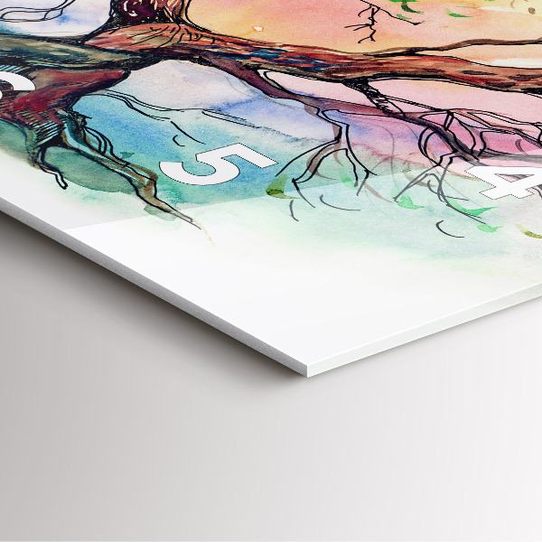 Kwadratowy zegar Drzewo serce natury