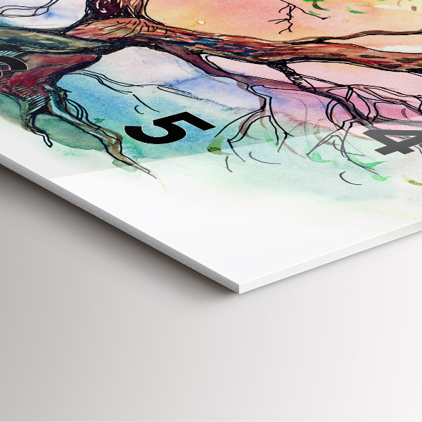 Kwadratowy zegar Drzewo serce natury