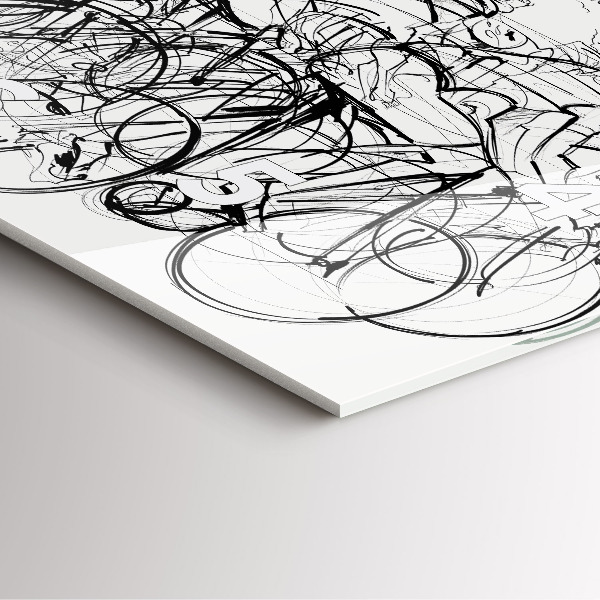 Kwadratowy zegar Rysunek wyścig kolarski