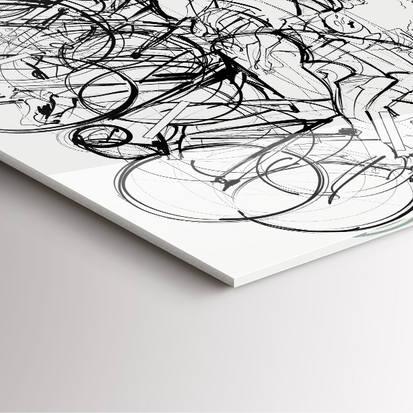 Kwadratowy zegar Rysunek wyścig kolarski