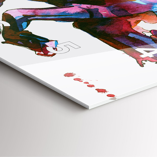 Kwadratowy zegar Koń w biegu