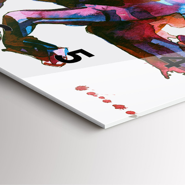 Kwadratowy zegar Koń w biegu