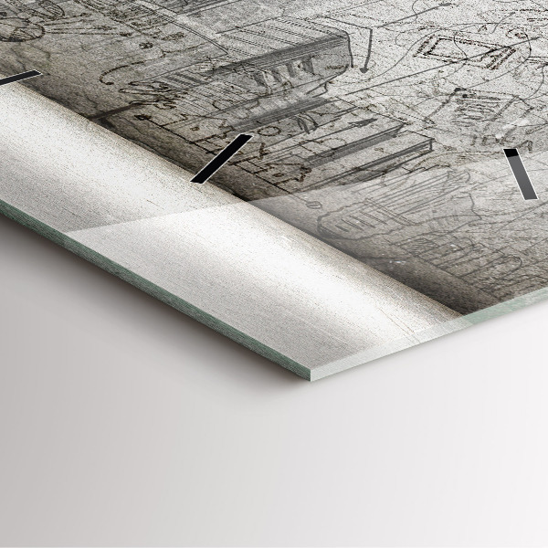 Kwadratowy zegar Szkic Miasta