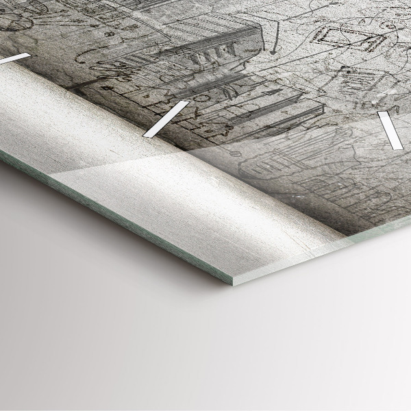 Kwadratowy zegar Szkic Miasta