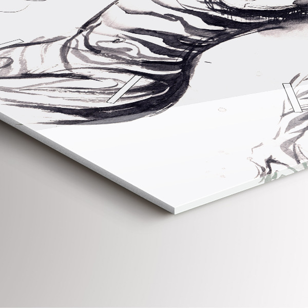 Kwadratowy zegar Kobieta i zebry