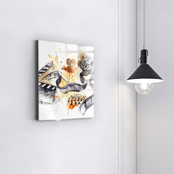 Kwadratowy zegar Kinematografia kamera