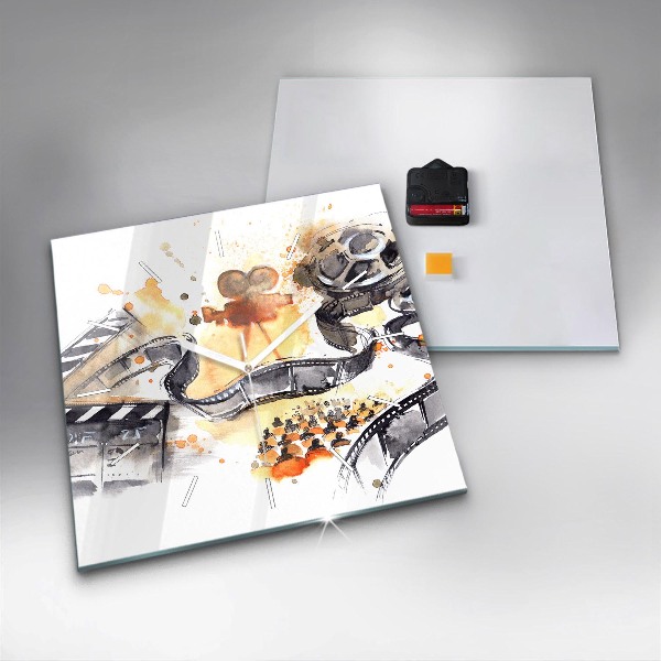 Kwadratowy zegar Kinematografia kamera