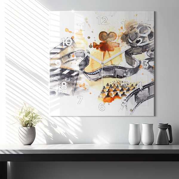 Kwadratowy zegar Kinematografia kamera