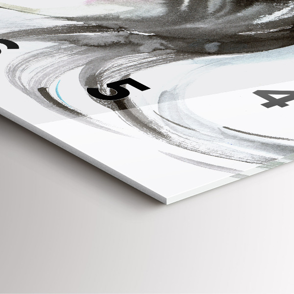 Kwadratowy zegar Abstrakcja koń i kobieta