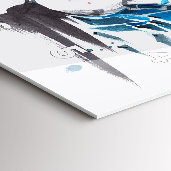 Kwadratowy zegar Abstrakcja twarz kobiety