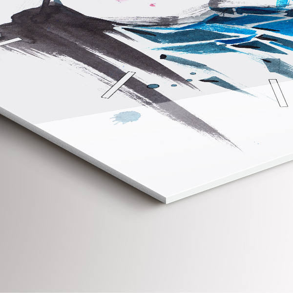 Kwadratowy zegar Abstrakcja twarz kobiety