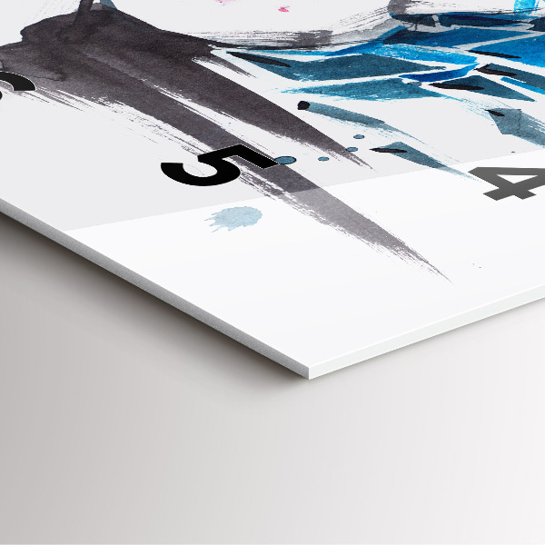 Kwadratowy zegar Abstrakcja twarz kobiety