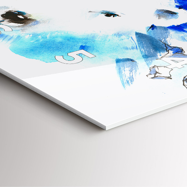 Kwadratowy zegar Niedźwiedź na tle lodu