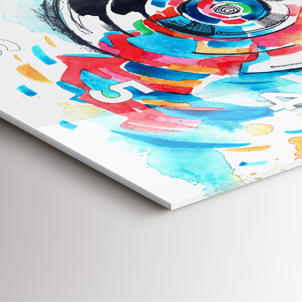 Kwadratowy zegar Kobieta fotograf