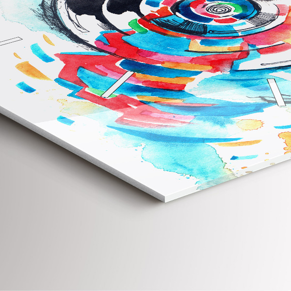 Kwadratowy zegar Kobieta fotograf