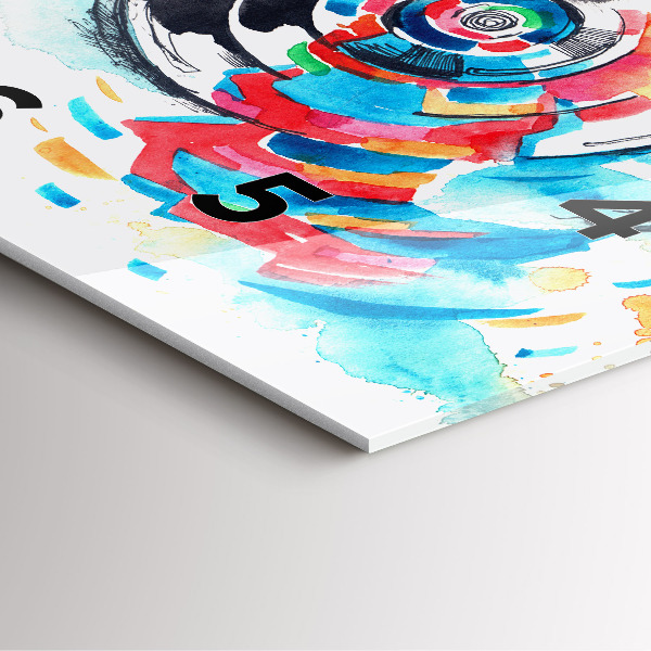 Kwadratowy zegar Kobieta fotograf