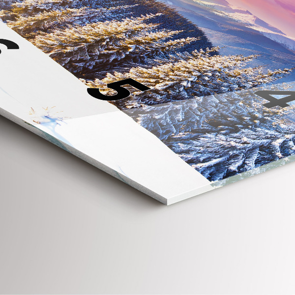 Kwadratowy zegar Zimowy górski Krajobraz