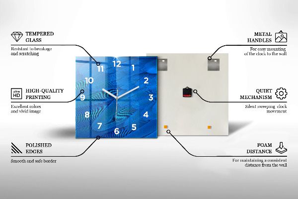 Kwadratowy zegar Oczy w okularach