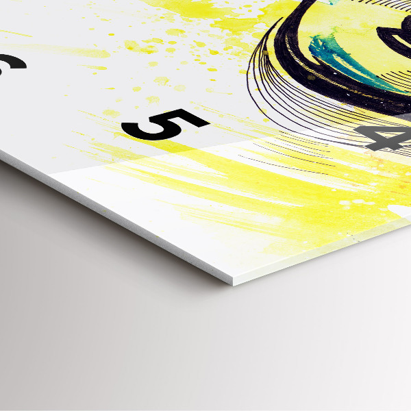 Kwadratowy zegar Oczy w okularach