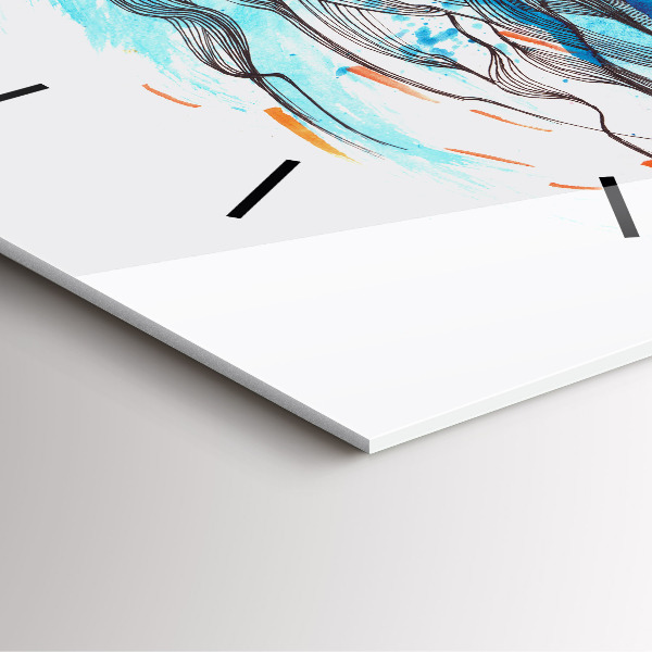 Kwadratowy zegar Ilustracja słuchawki