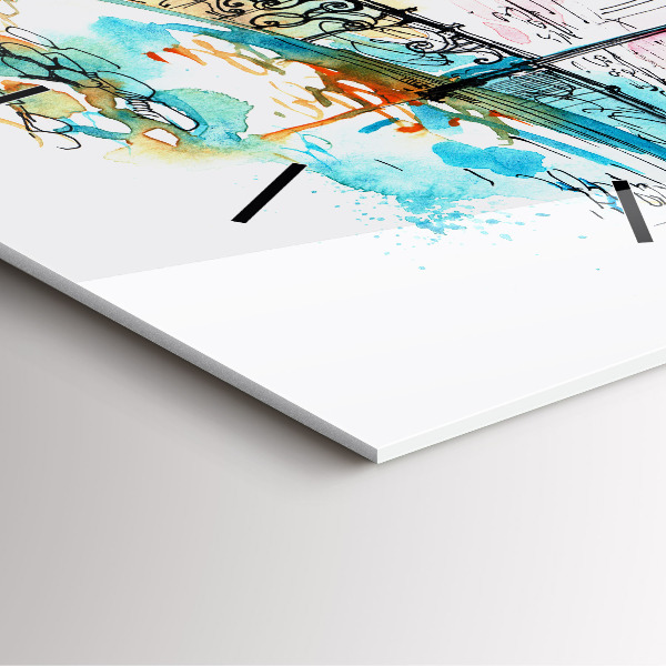 Kwadratowy zegar Malowana architektura