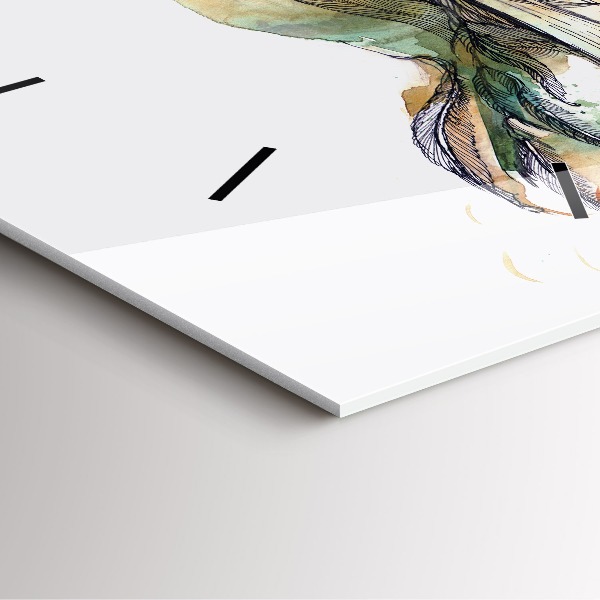 Kwadratowy zegar Ptak i książka