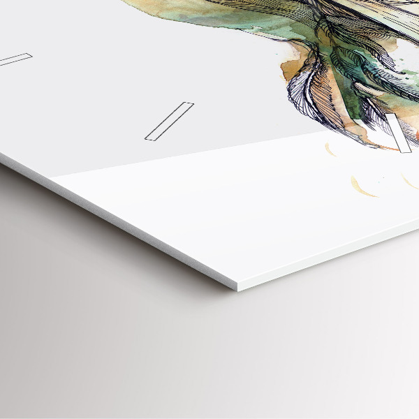 Kwadratowy zegar Ptak i książka