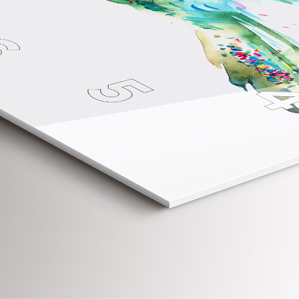 Kwadratowy zegar Abstrakcja ptaka i wiosny