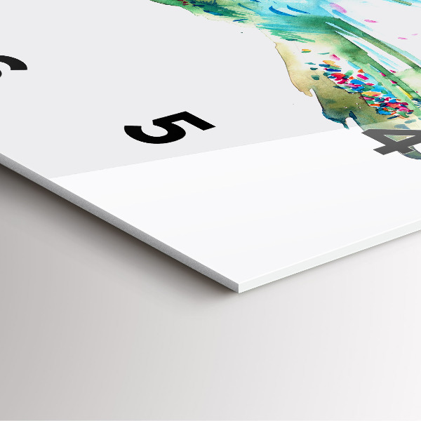 Kwadratowy zegar Abstrakcja ptaka i wiosny