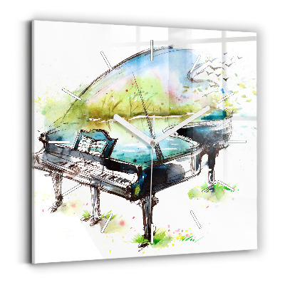 Kwadratowy zegar Ilustracja 4 Pory Roku