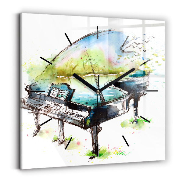 Kwadratowy zegar Ilustracja 4 Pory Roku