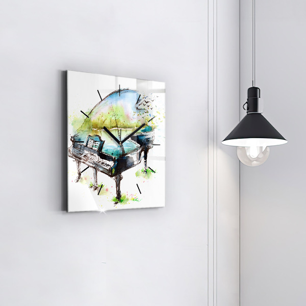 Kwadratowy zegar Ilustracja 4 Pory Roku