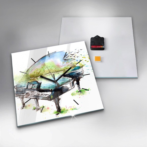 Kwadratowy zegar Ilustracja 4 Pory Roku