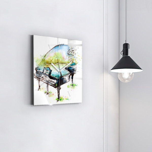 Kwadratowy zegar Ilustracja 4 Pory Roku