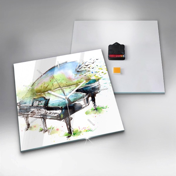 Kwadratowy zegar Ilustracja 4 Pory Roku