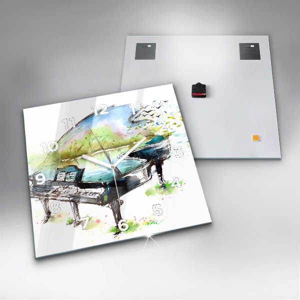 Kwadratowy zegar Ilustracja 4 Pory Roku