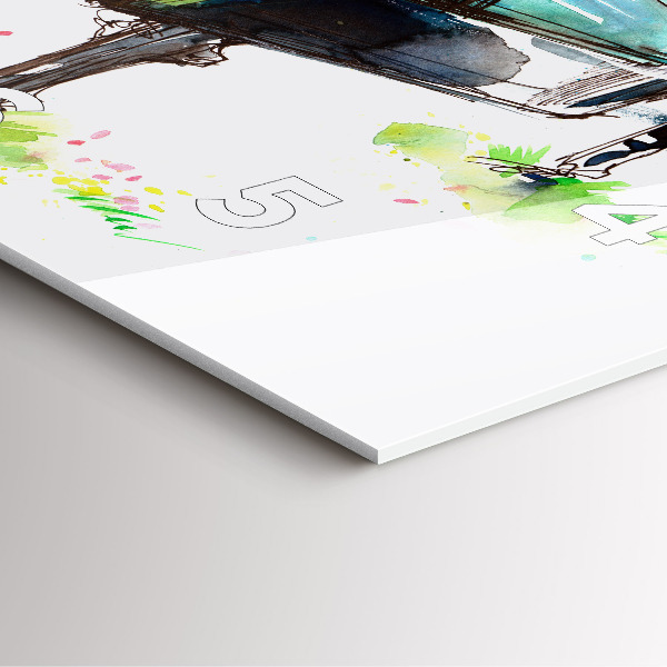 Kwadratowy zegar Ilustracja 4 Pory Roku