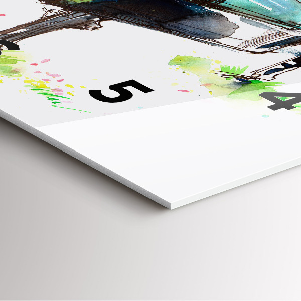 Kwadratowy zegar Ilustracja 4 Pory Roku