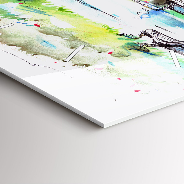 Kwadratowy zegar Malownicza wiosna