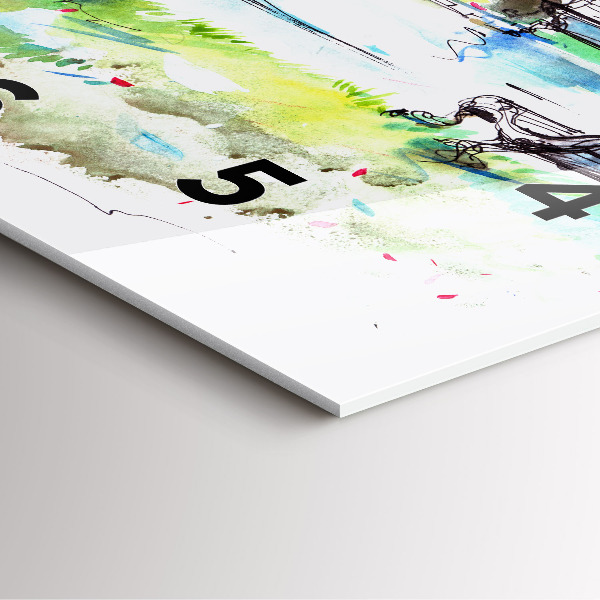 Kwadratowy zegar Malownicza wiosna