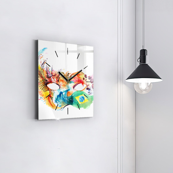 Kwadratowy zegar Kultura - flaga Brazylii